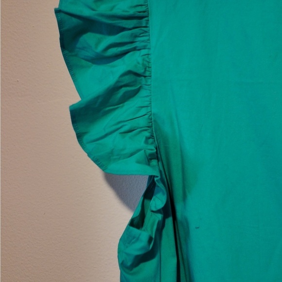 Tahari Womens Aqua Ruffle Sleeve Dress - Picture 5 of 8